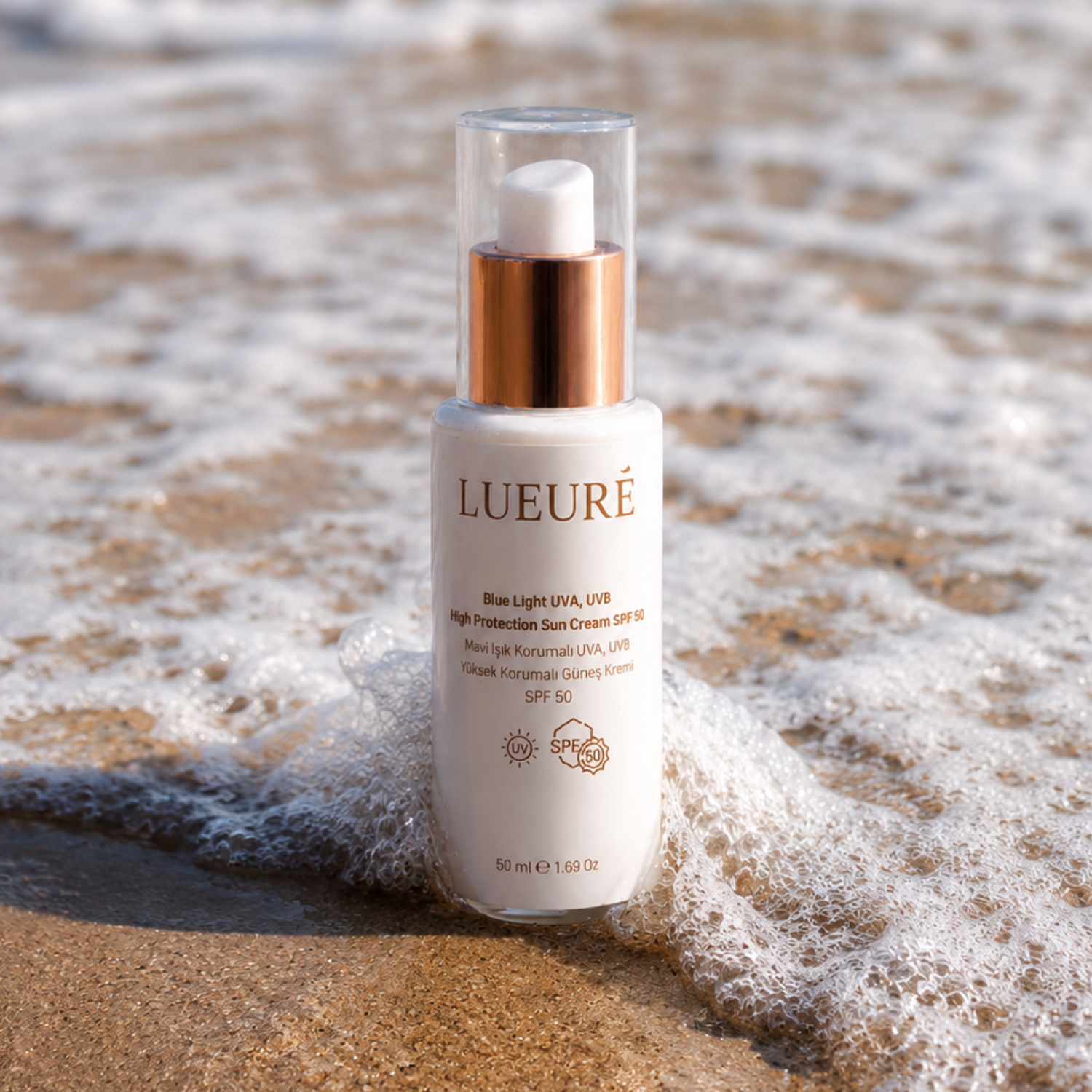 Lueuré SKIN 50 SPF+ UVA-UVB Mavi Işık Güneş Kremi 50 ml